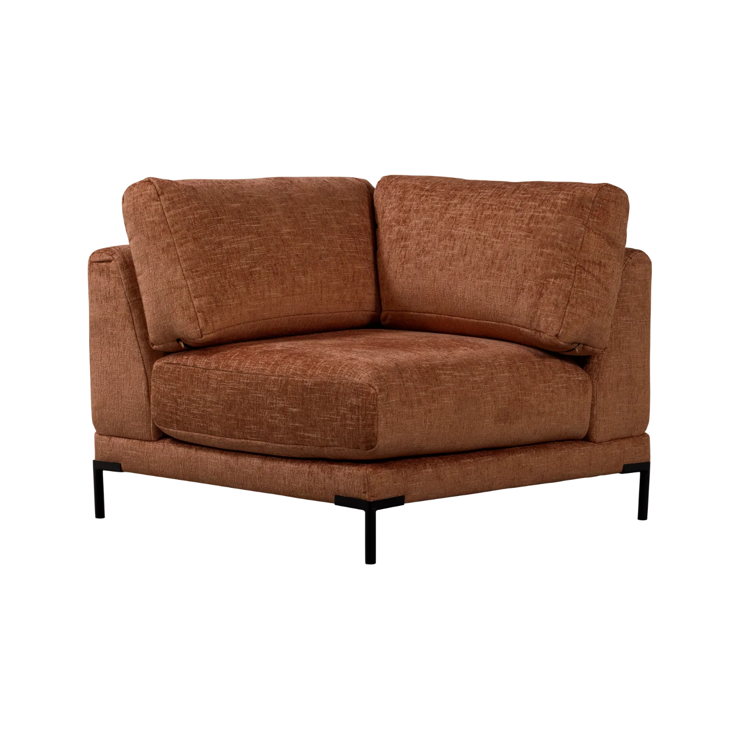 Sofa COUPLE - moduł narożny rdzawy melanż