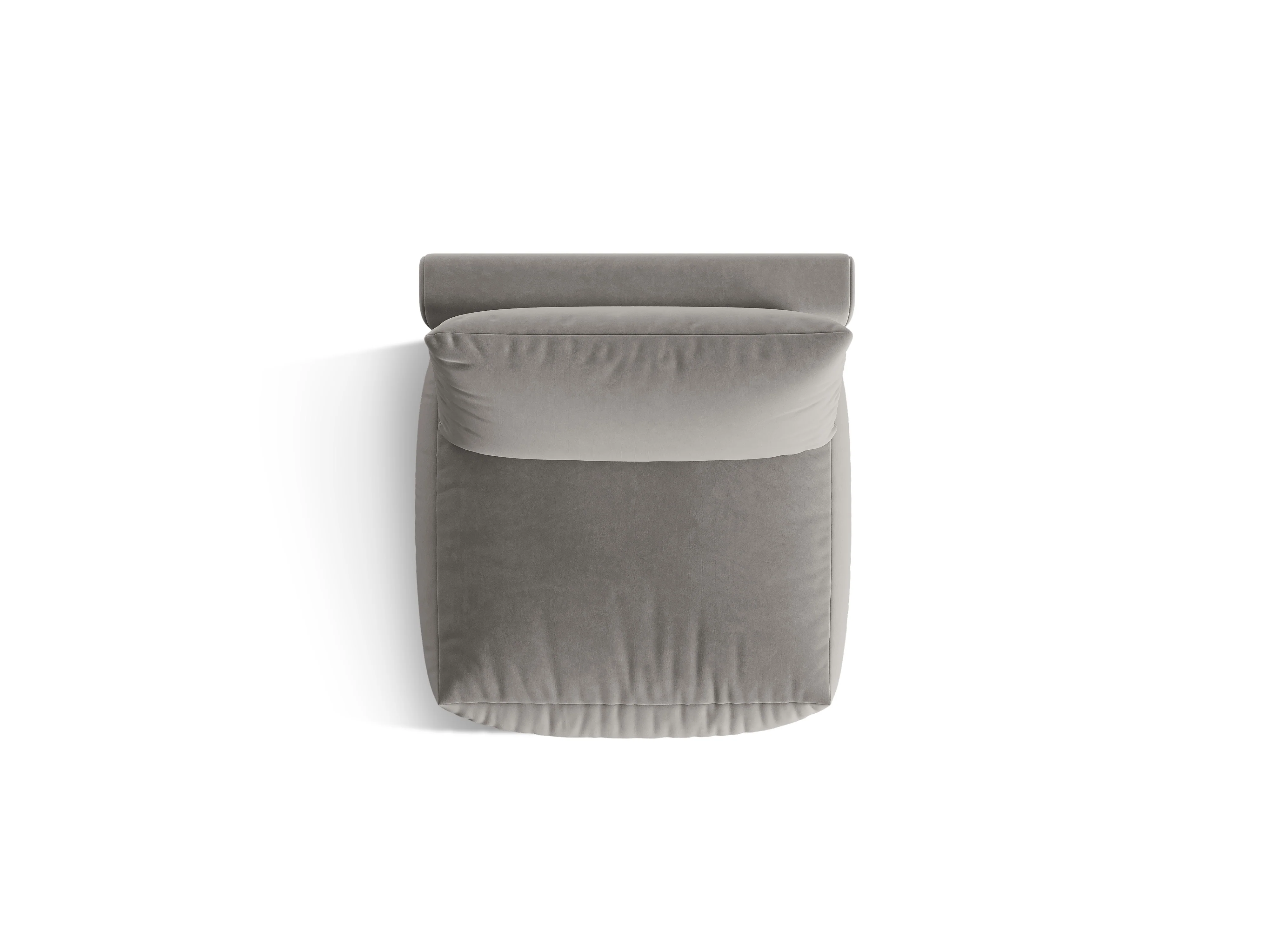 Sofa modułowa aksamitna CHRIS - element środkowy szary - Image 4