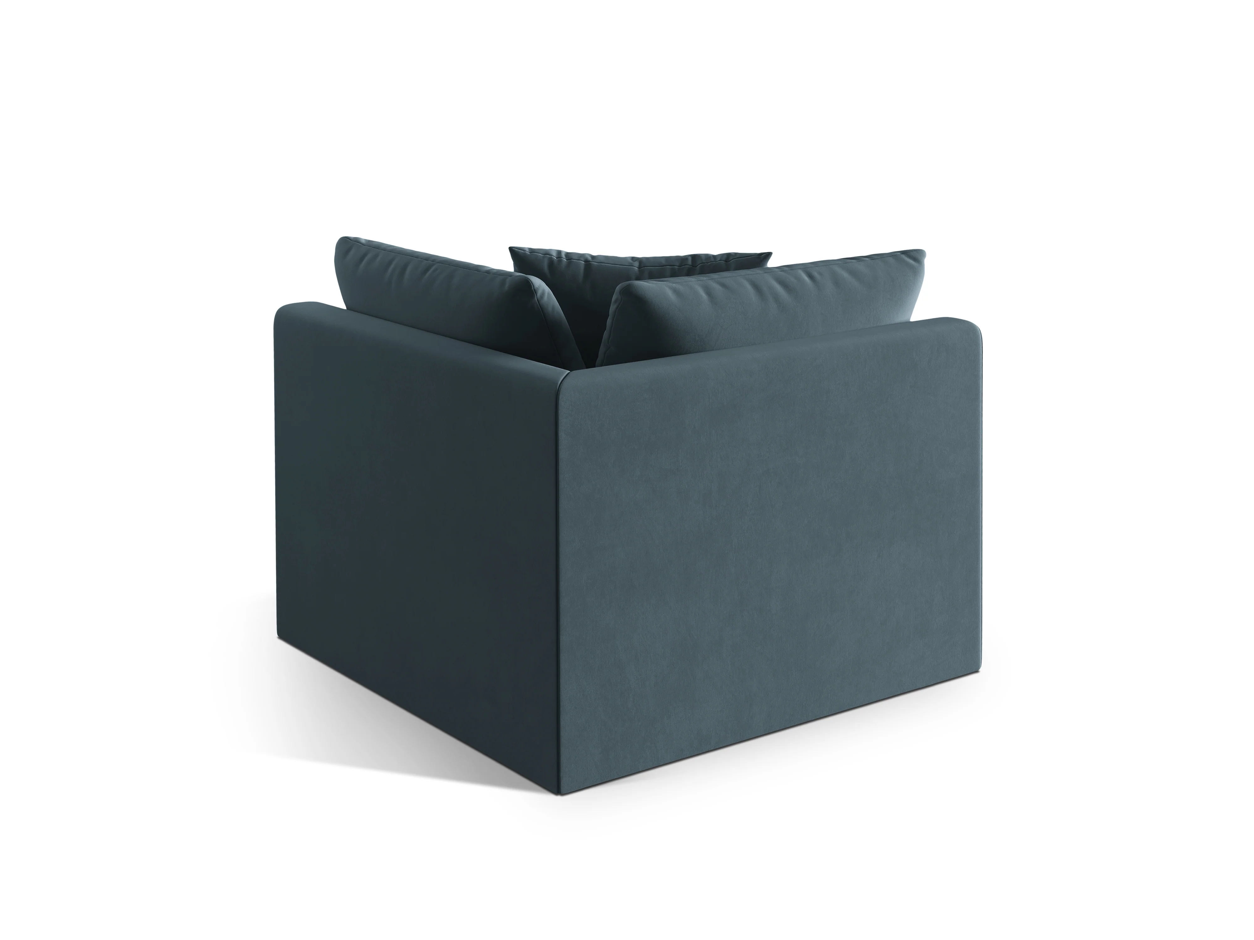 Sofa modułowa aksamitna CHRIS - element narożny jasnoniebieski - Image 5