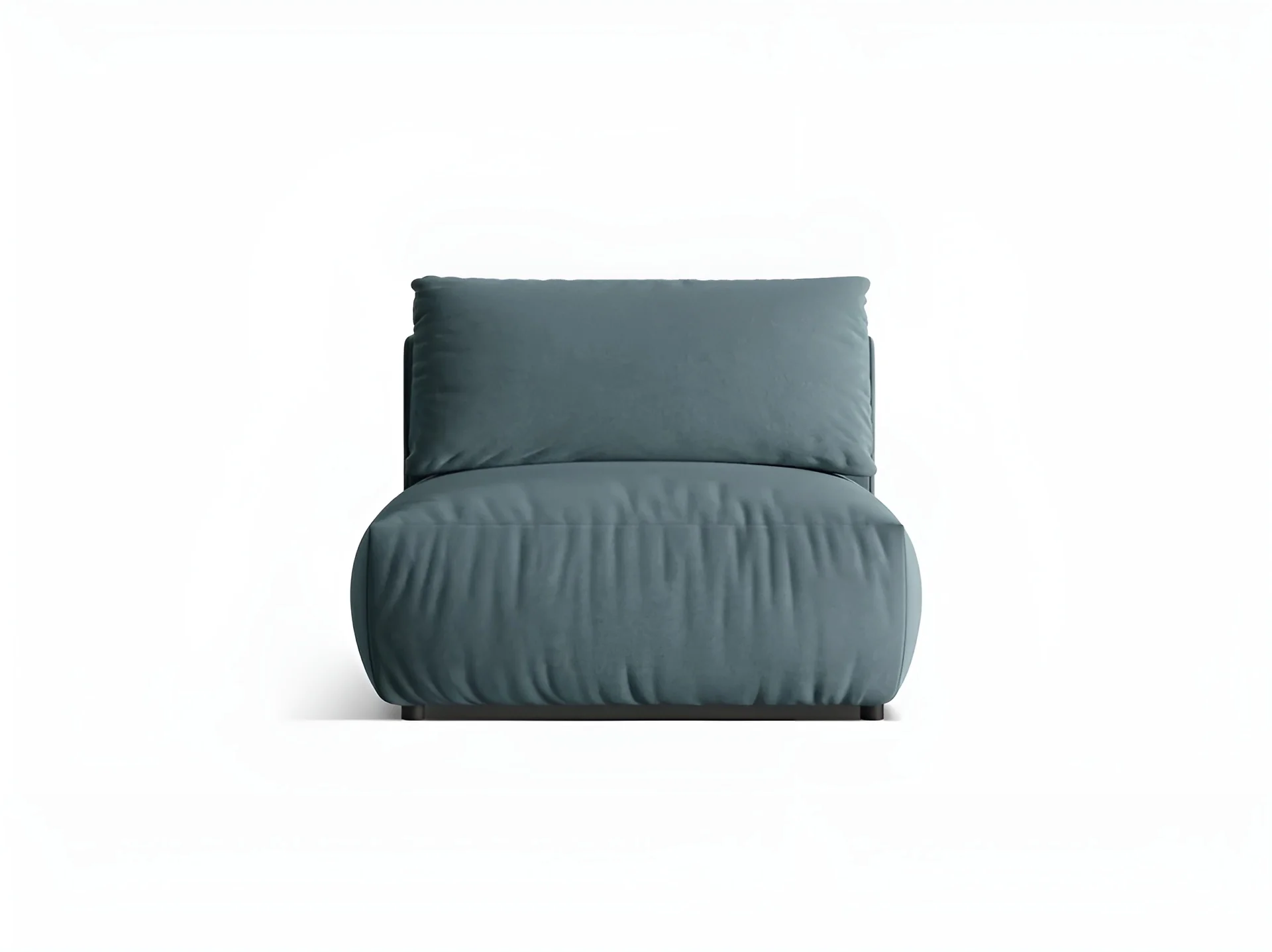 Sofa modułowa aksamitna CHRIS - szeroki element środkowy jasnoniebieski - Image 5