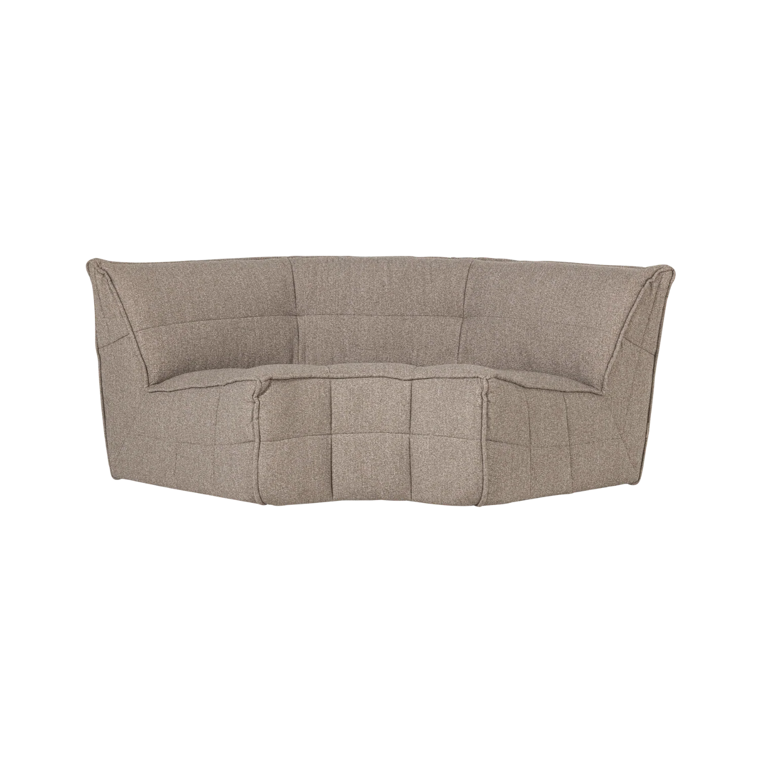 Sofa CLUSTER - moduł narożny beżowy bouclé