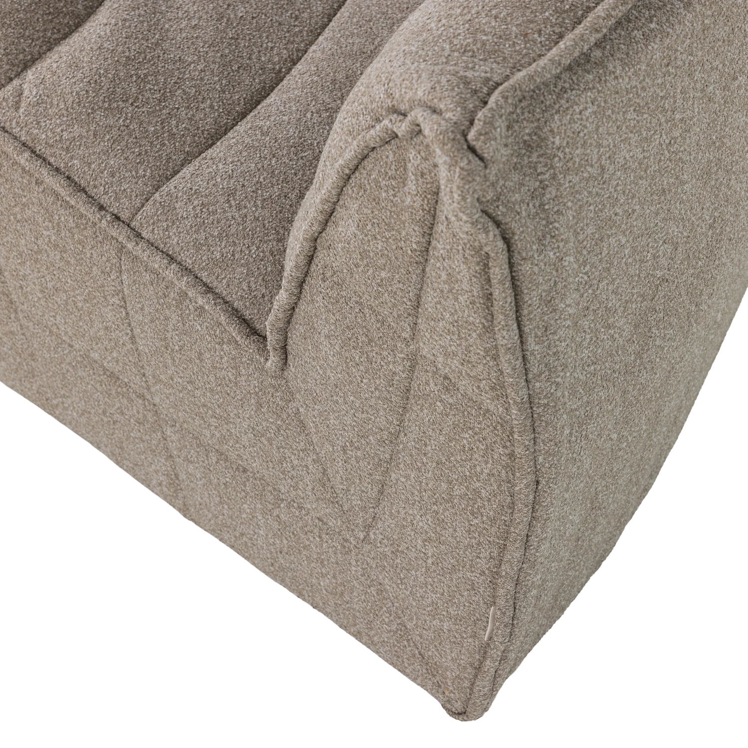 Sofa CLUSTER - moduł narożny beżowy bouclé - Image 6