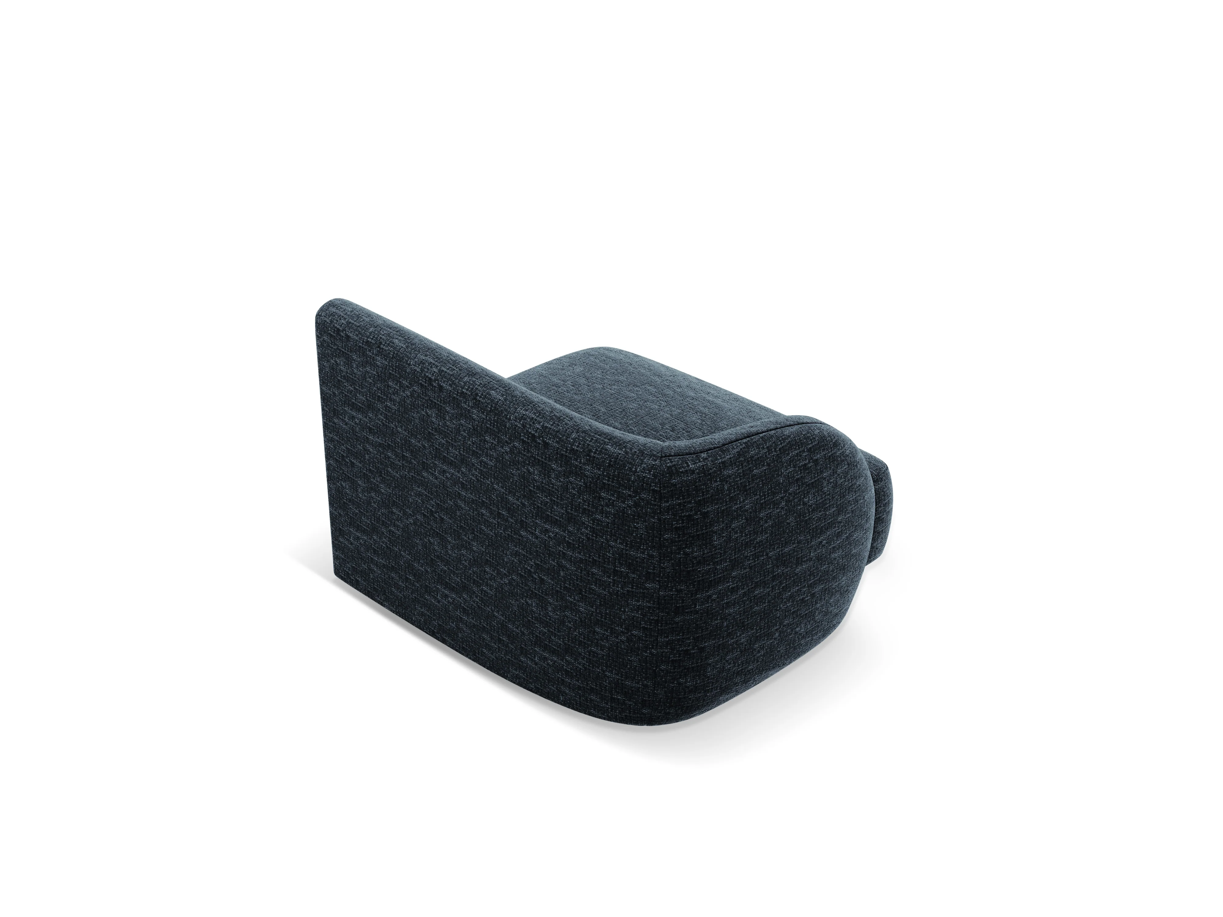Sofa modułowa MILEY - moduł lewostronny granat królewski szenil jedwabisty - Image 4