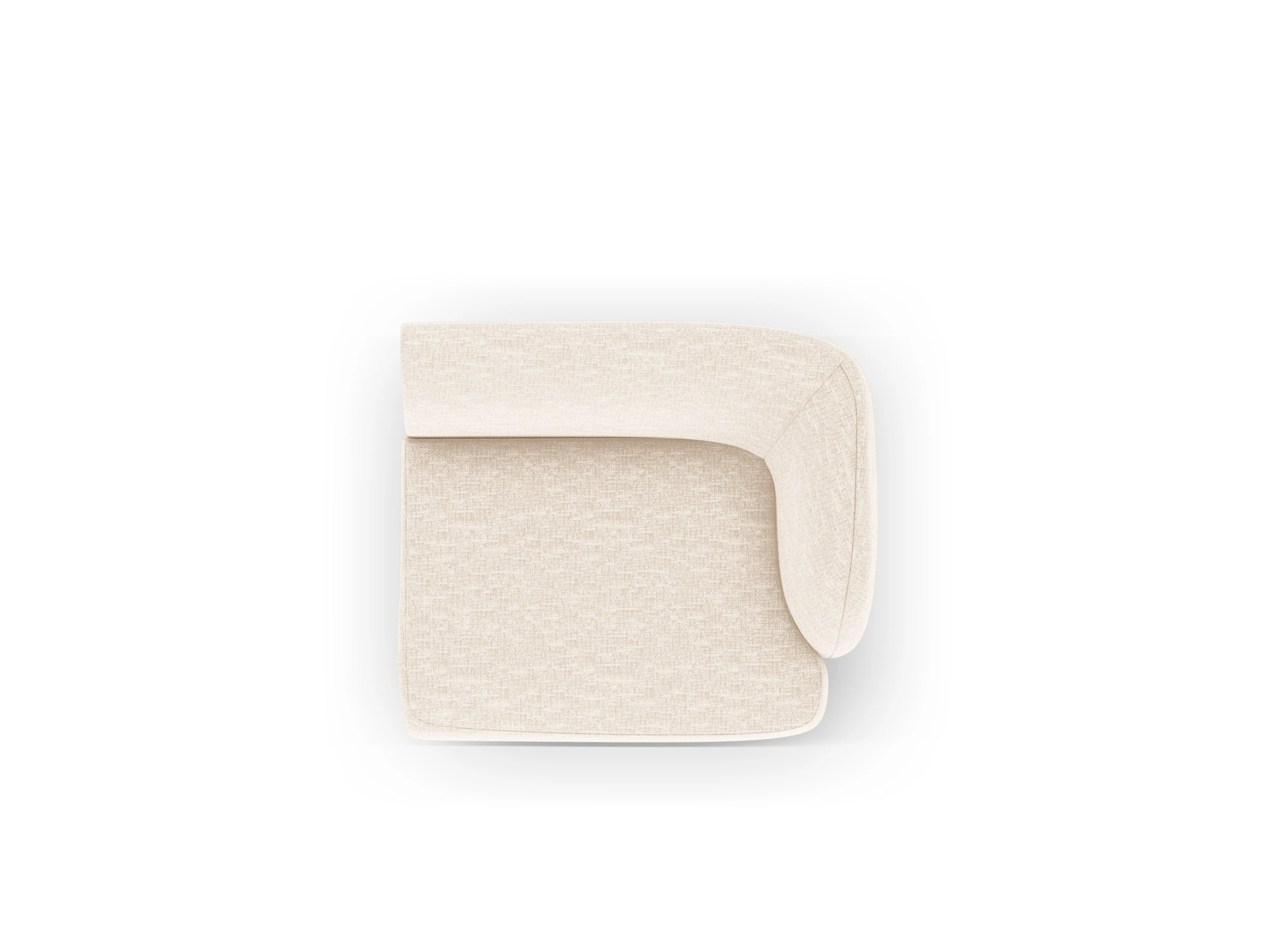 Sofa modułowa - moduł prawostronny MILEY kość słoniowa szenil - Image 3
