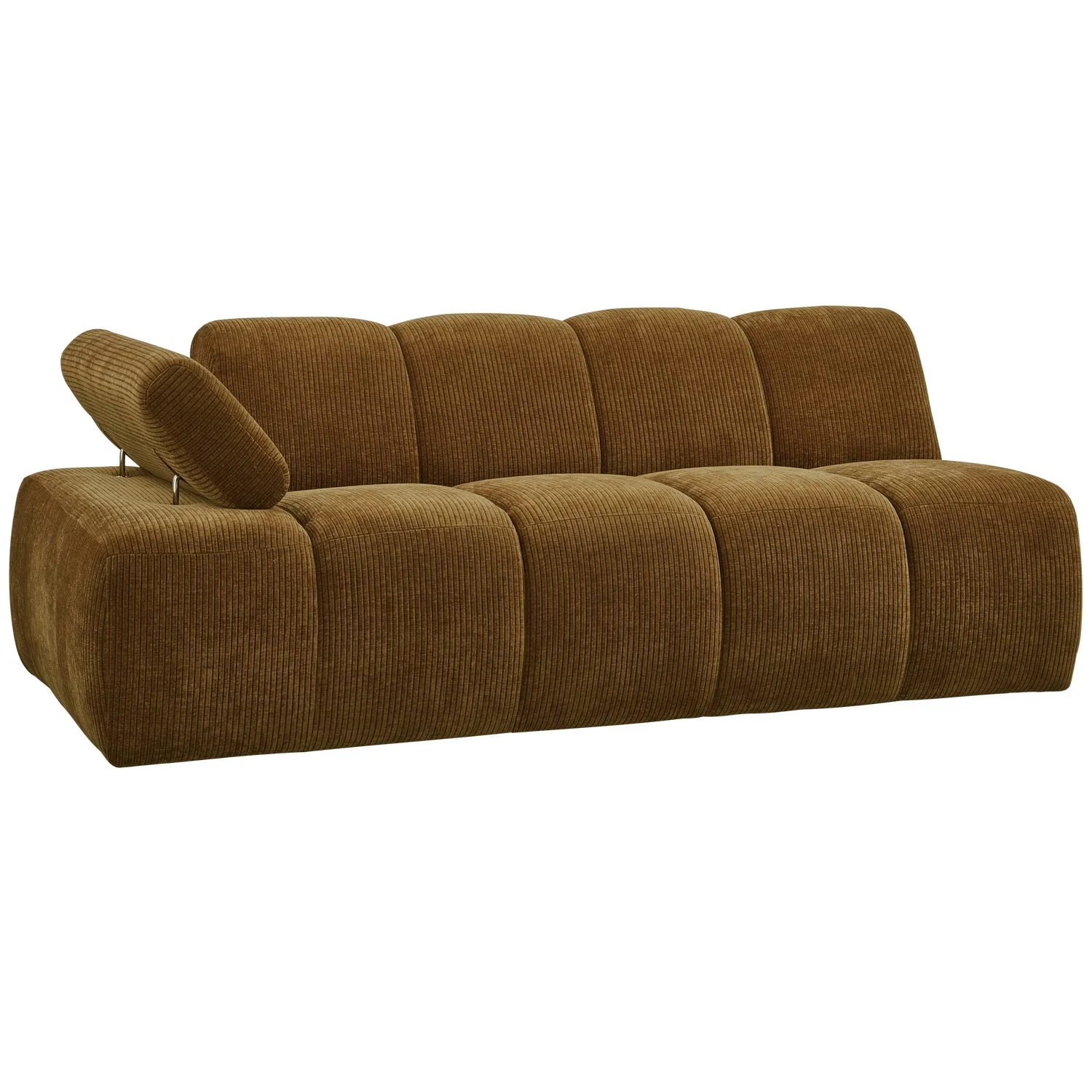 Sofa modułowa MOJO - element 2-osobowy lewostronny ciemny miodowy sztruks - Image 8