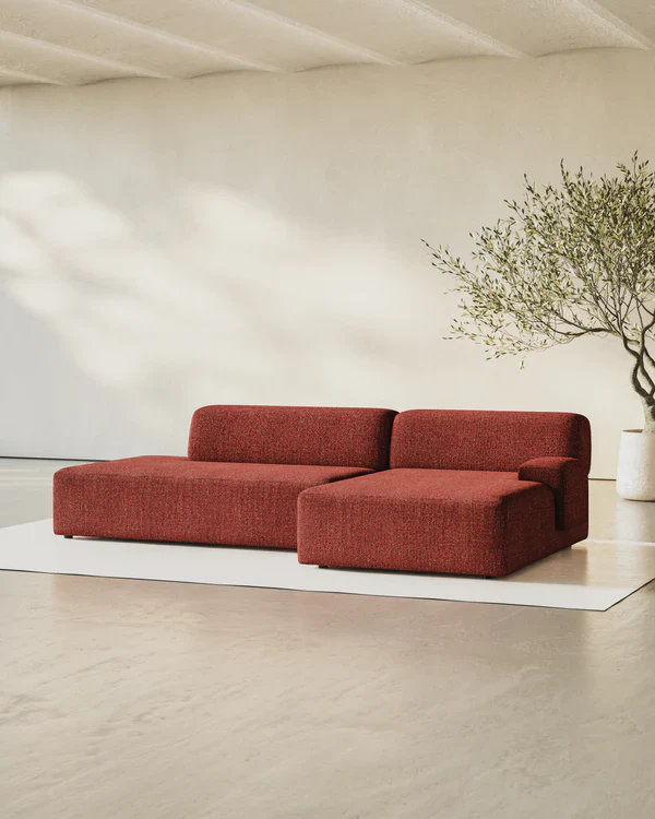 Sofa modułowa UMI - moduł otwarty prawostronny kasztanowy czerwony - Image 4