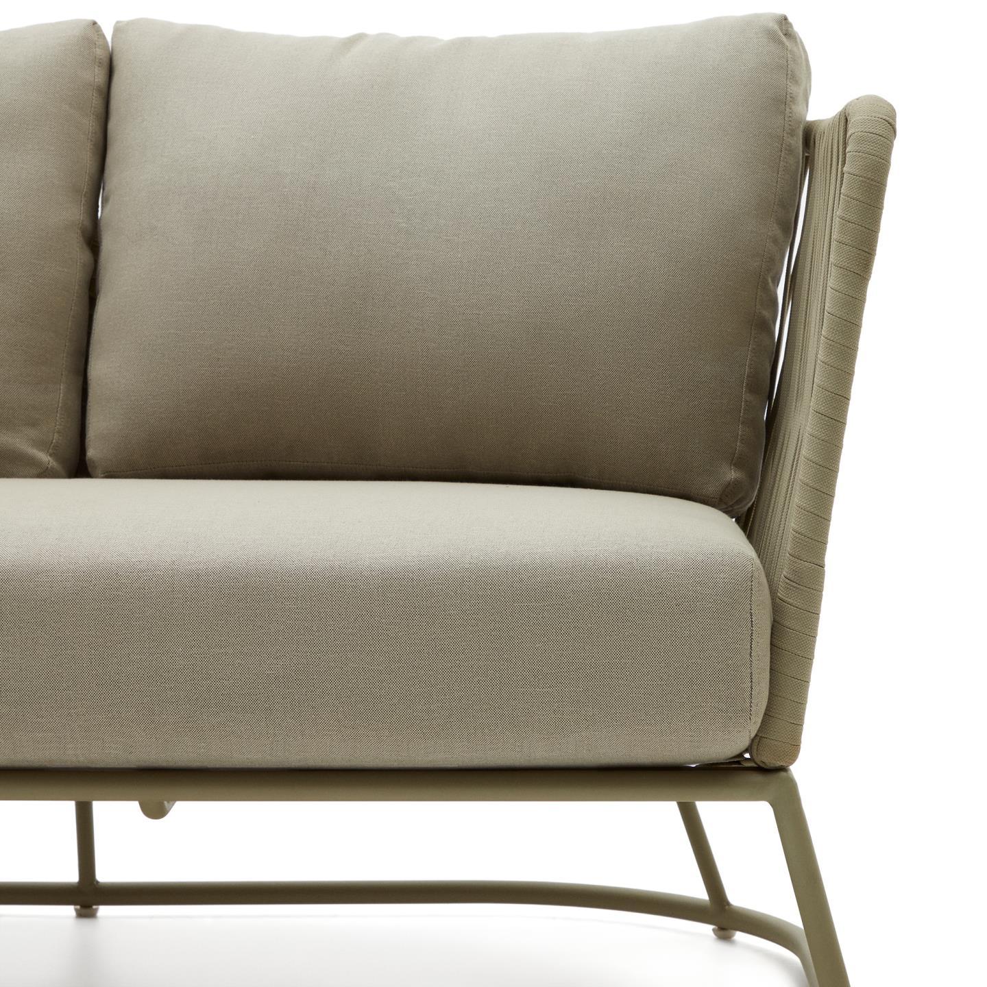 Sofa ogrodowa 3-sobowa SACONCA oliwkowy - Image 6