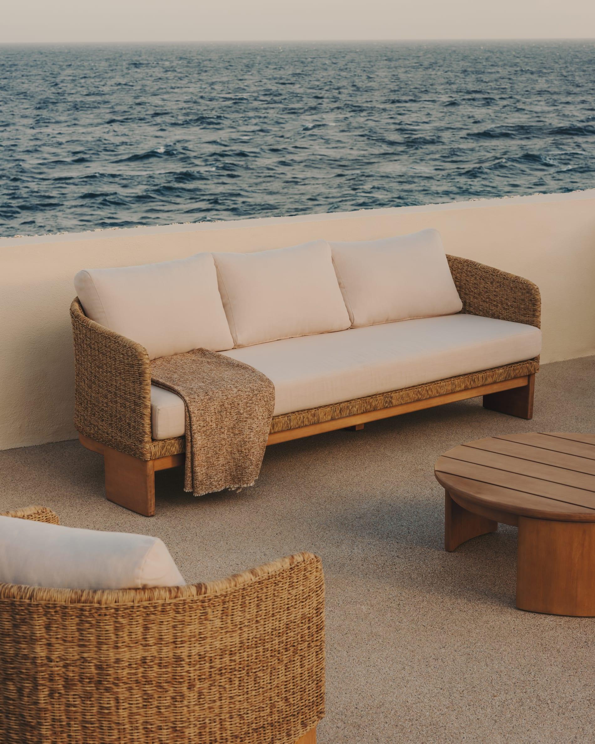 Sofa ogrodowa XORIGUER rattanowe oparcie - Image 2