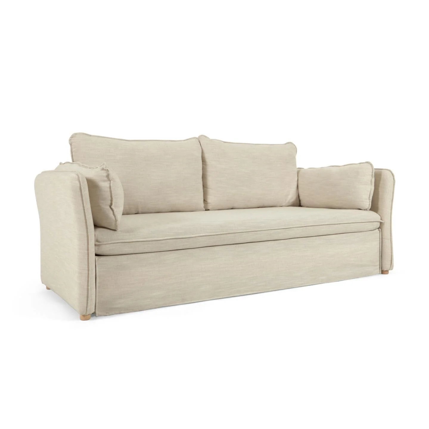 Sofa z funkcją spania TANIT kremowy
