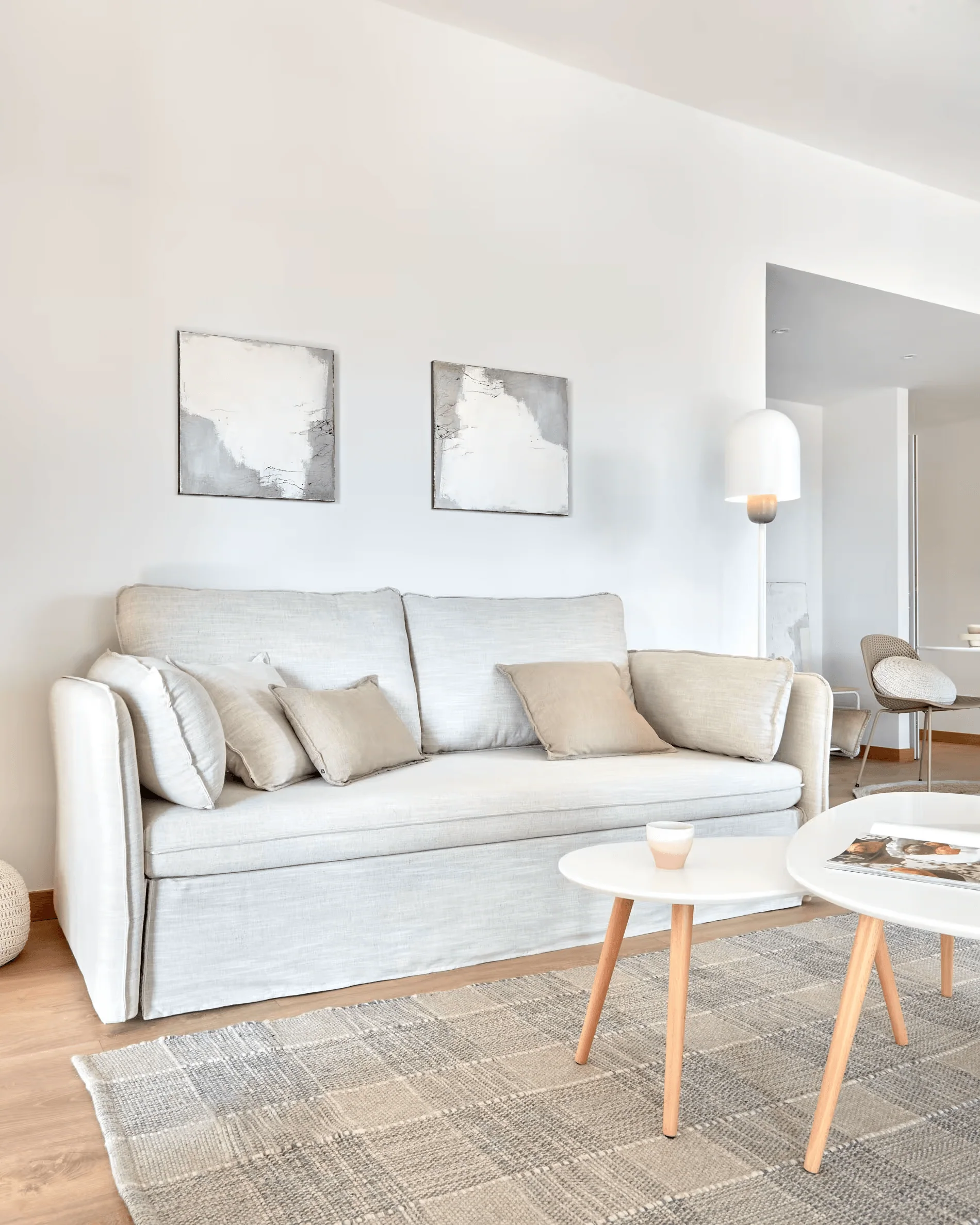 Sofa z funkcją spania TANIT kremowy - Image 2