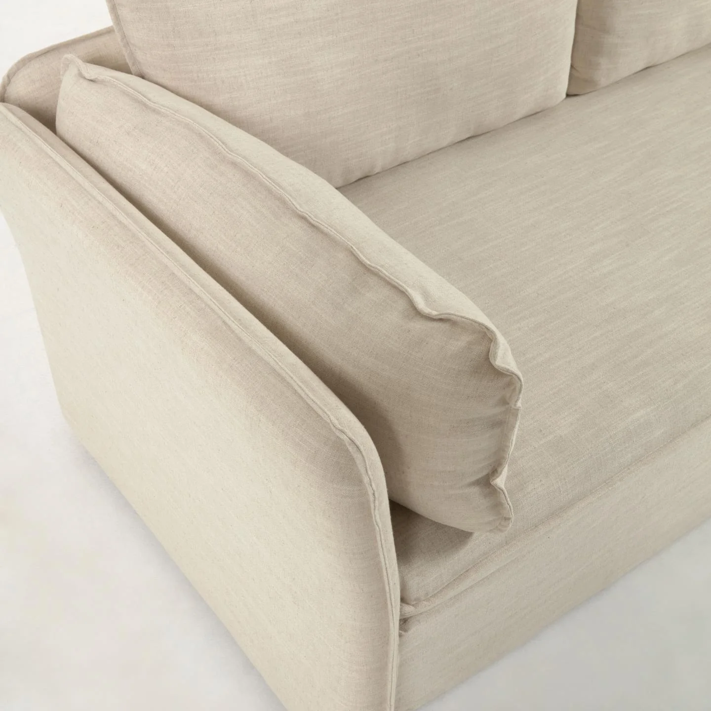 Sofa z funkcją spania TANIT kremowy - Image 20