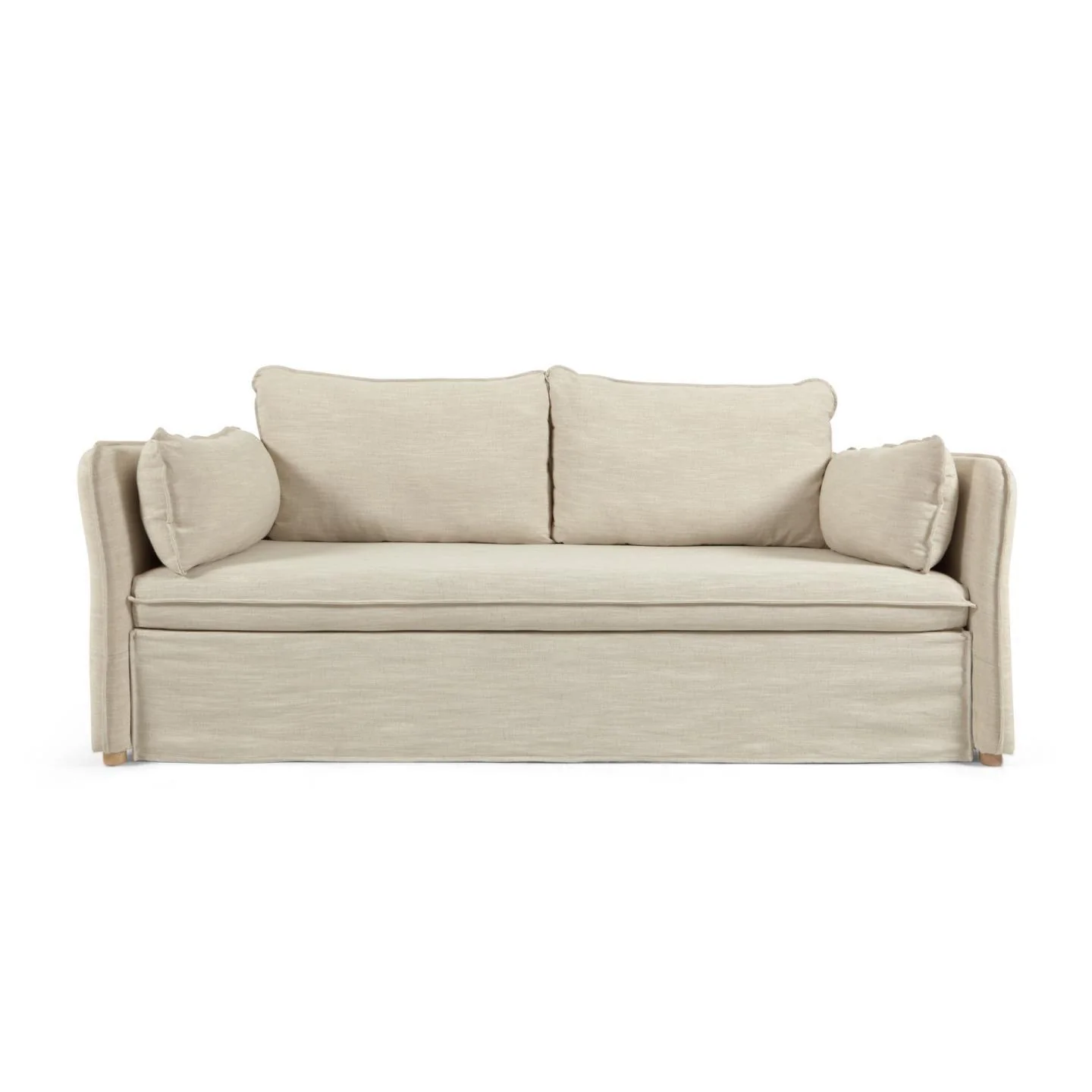 Sofa z funkcją spania TANIT kremowy - Image 3