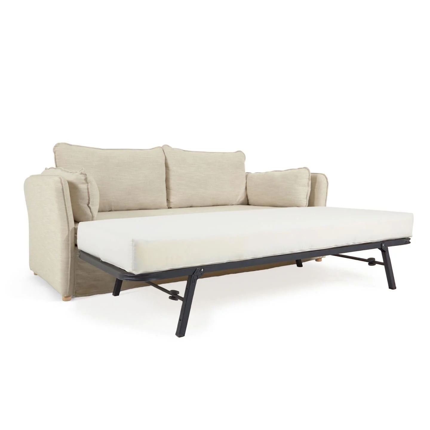 Sofa z funkcją spania TANIT kremowy - Image 9