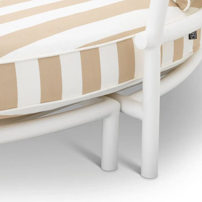Sofa zewnętrzna LAGUNO biały z kremowym - Image 8