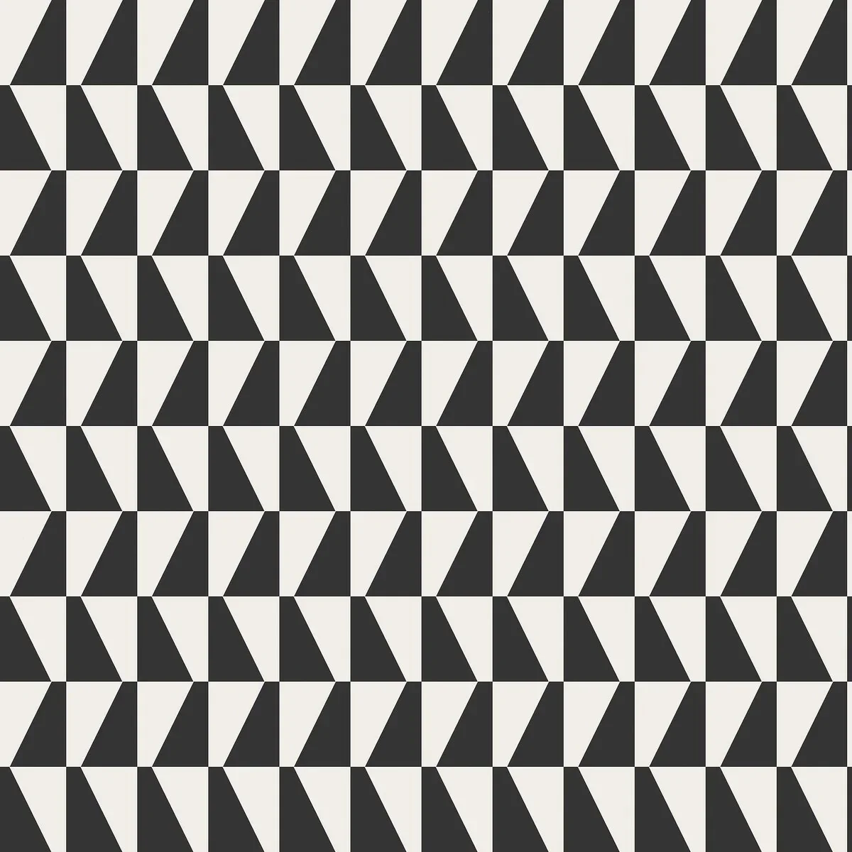 Tapeta flizelinowa papierowa z geometrycznym wzorem TRAPEZ biało-czarny