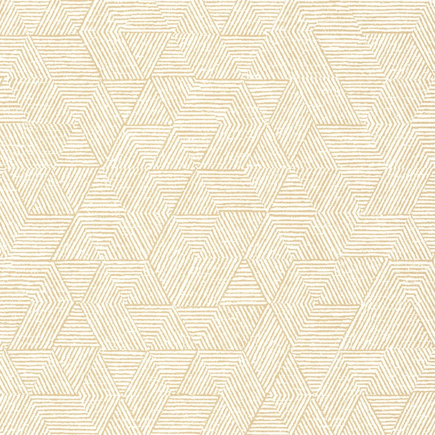 Tapeta z motywem geometrycznym JOSEF - IVOIRE kość słoniowa