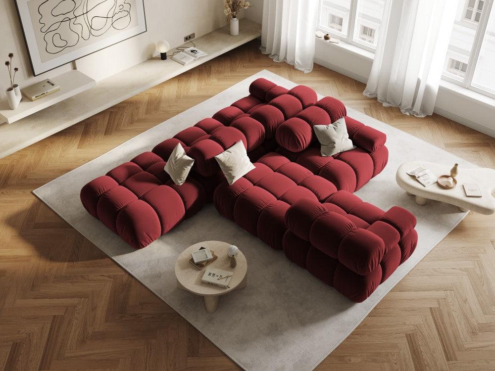 Sofa aksamitna 2-osobowa TROPEA rubinowy - Image 9
