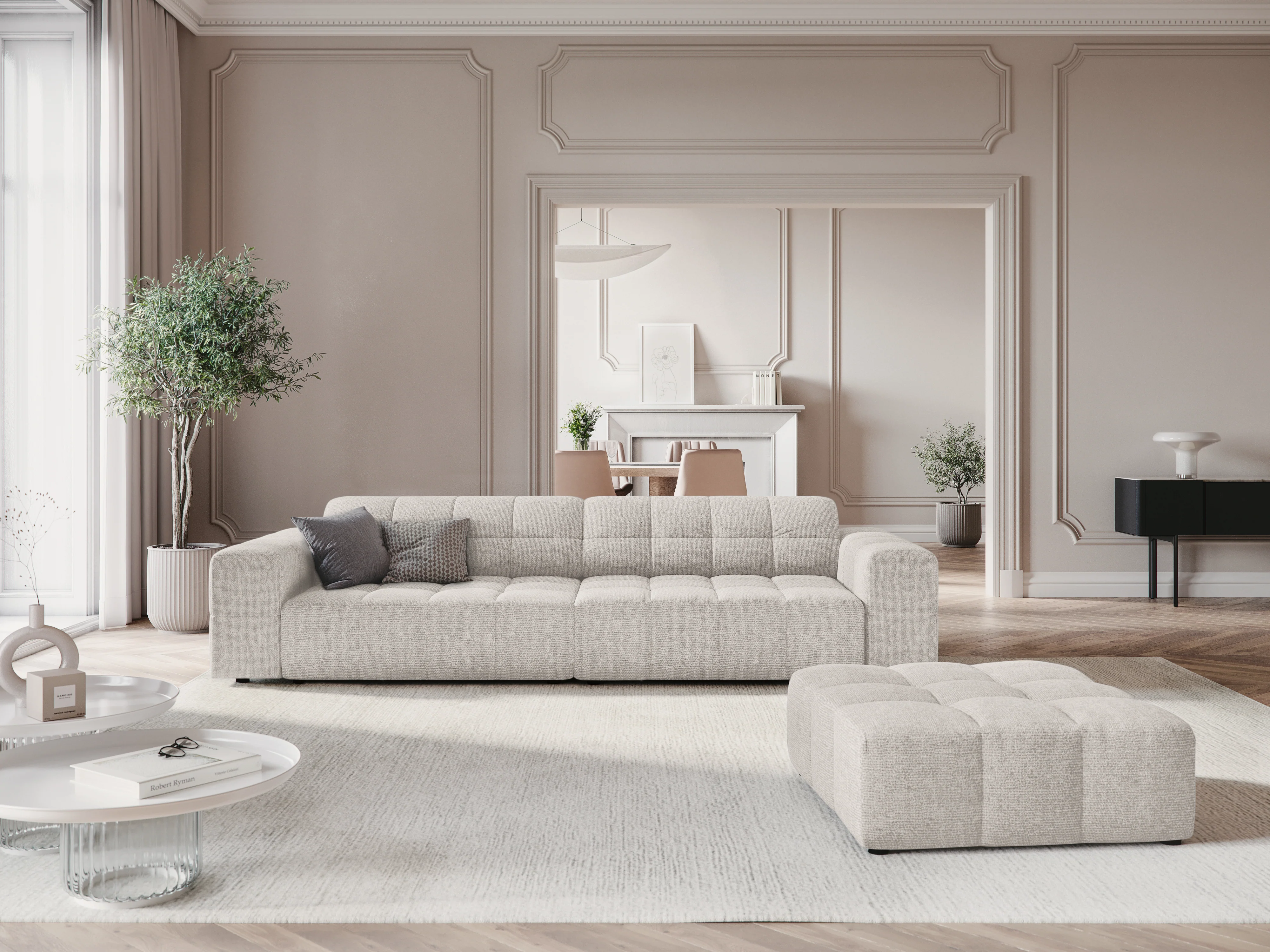 Sofa 4-osobowa CHICAGO jasnoszary szenil - Image 2