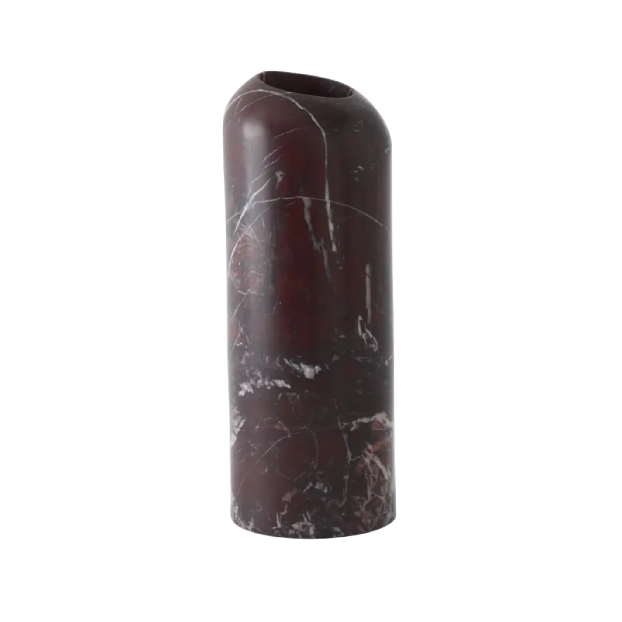 Wazon BOULDER bordowy marmur flamingo