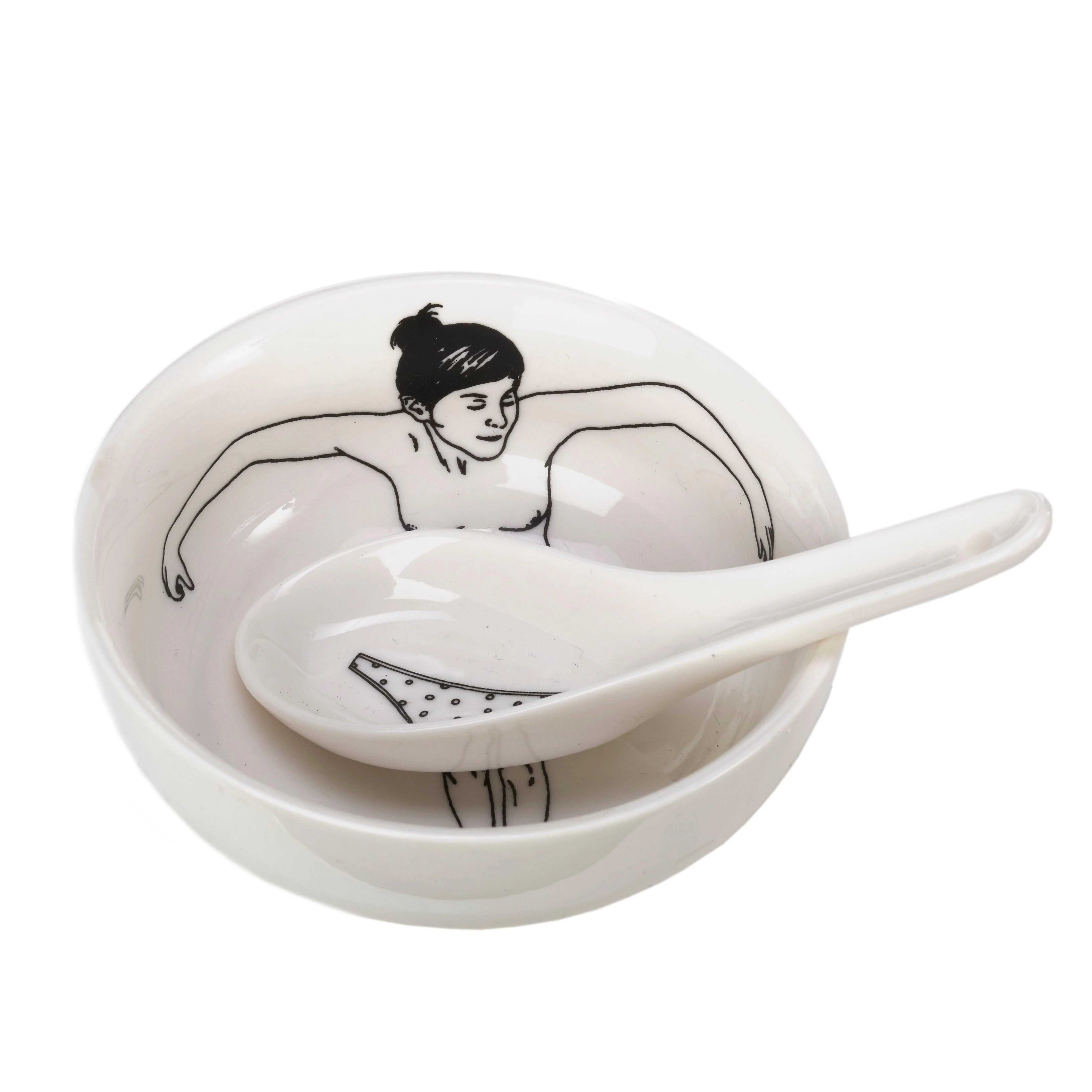 Zestaw misek UNDRESSED biała porcelana - Image 6
