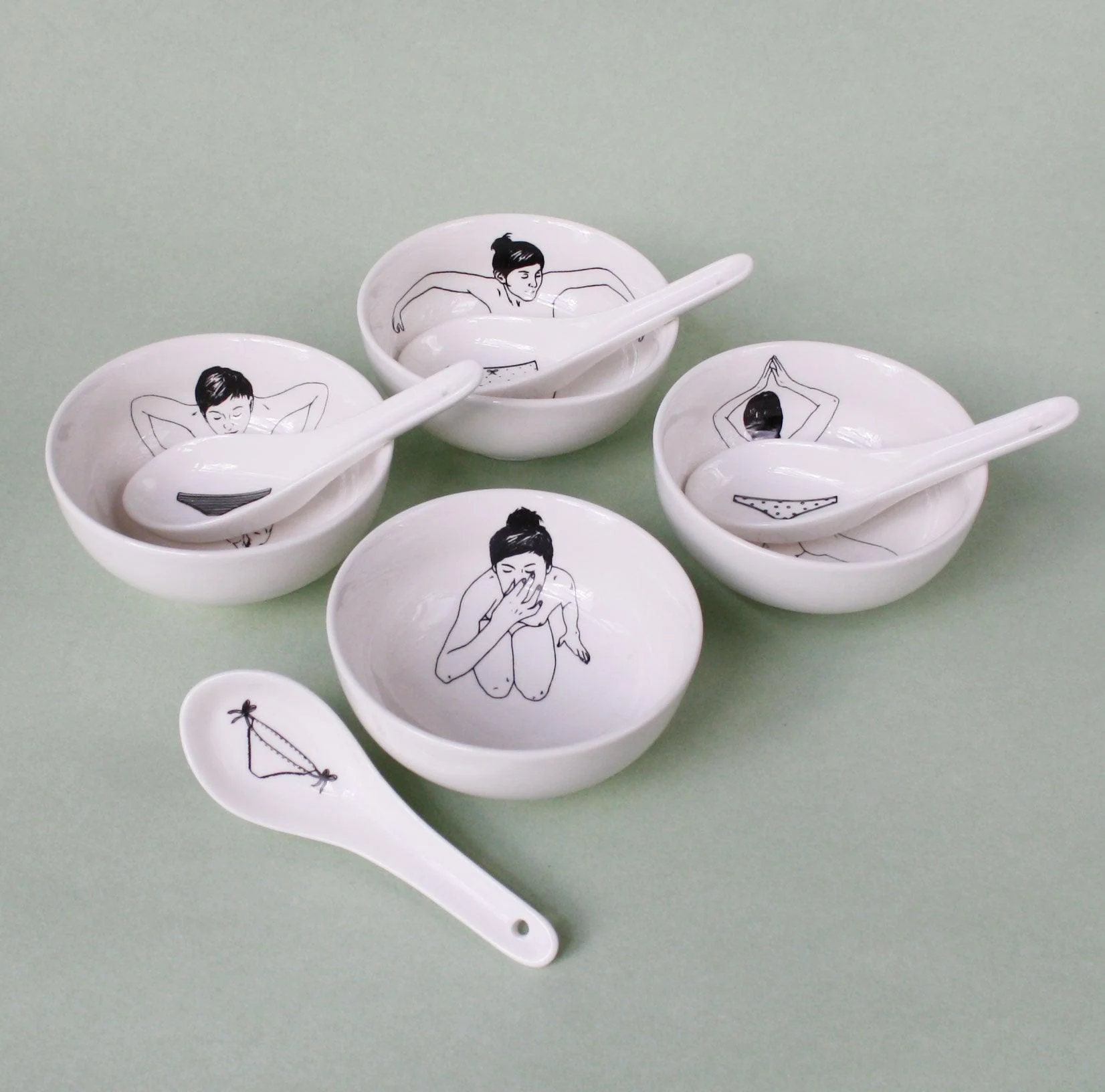 Zestaw misek UNDRESSED biała porcelana - Image 7