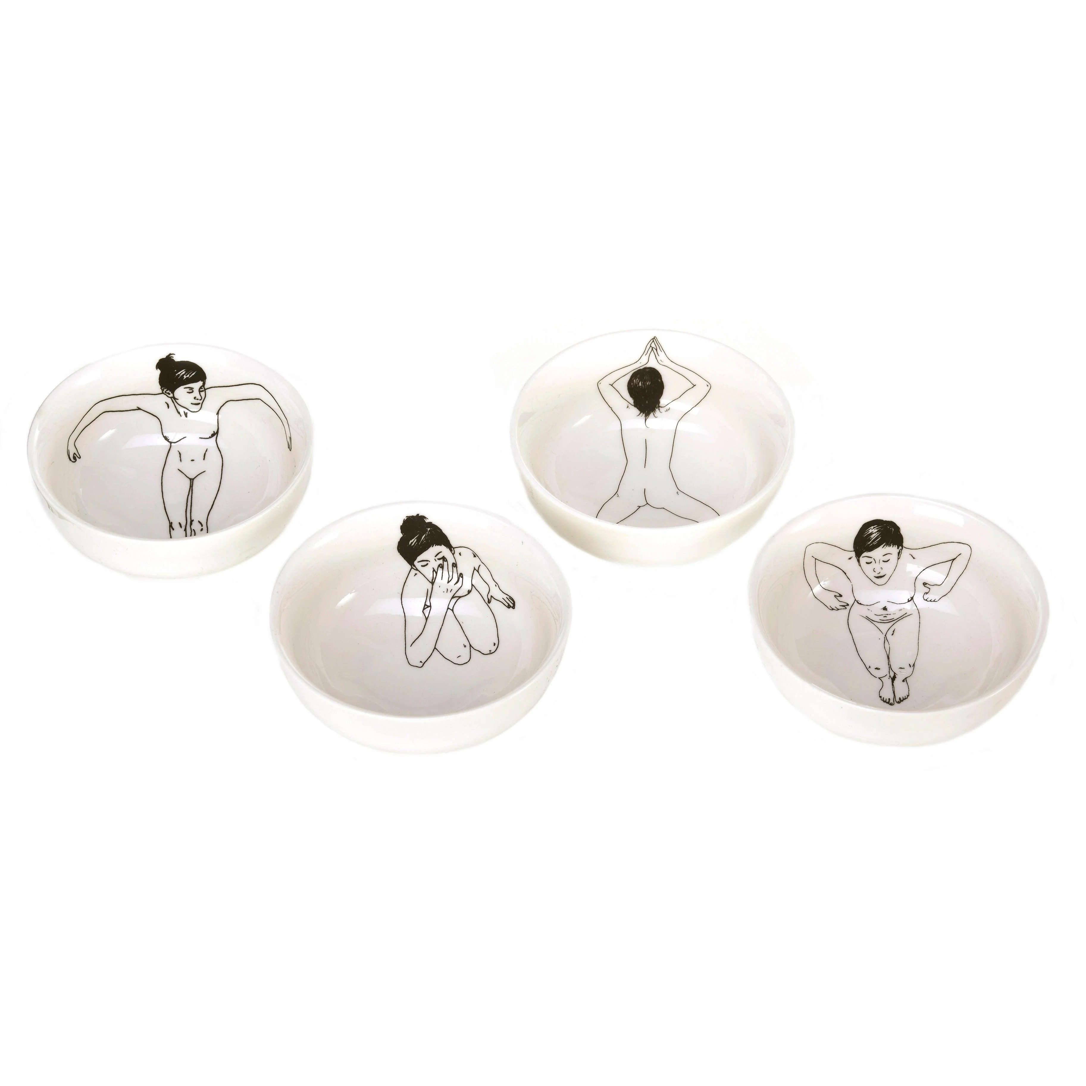 Zestaw misek UNDRESSED biała porcelana - Image 9